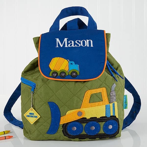 Personalization Universe Custom Stephen Joseph Personalized Construction Backpack for Kids - Perfect for Boys and Toddlers, Custom Embroidered Kids Backpacks, Personalized School Bags for Children2