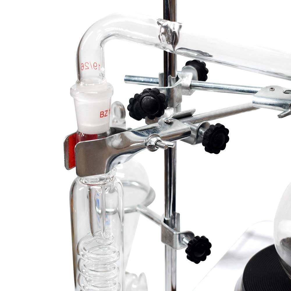Kit di vetreria da laboratorio per strumenti di distillazione dell'olio essenziale da 1000 ml con bruciatore elettrico