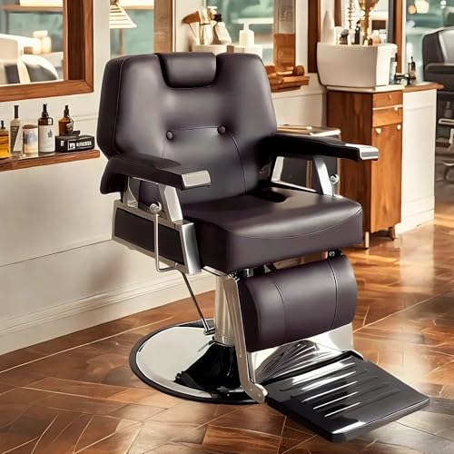 Stabilità Superiore: Poggiapiedi cromato da 40 cm offre stile, funzione e anche recline, Elegante base rotonda cromata da 68 cm e un ascensore idraulico aggiunge il tocco finale al suo stile e la funzione generale. Tutte queste proprietà di alta qualità offrono la stabilità eccellente con la massima capacità di 180 KG