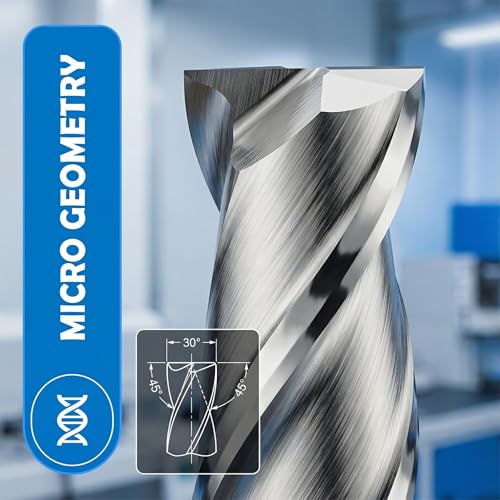 Image of EndMills 2 Flutes HSS-AL CNC Router Bit Cutting Tool Set 1.0-12mm for Steel Wood Aluminum Milling Cutter