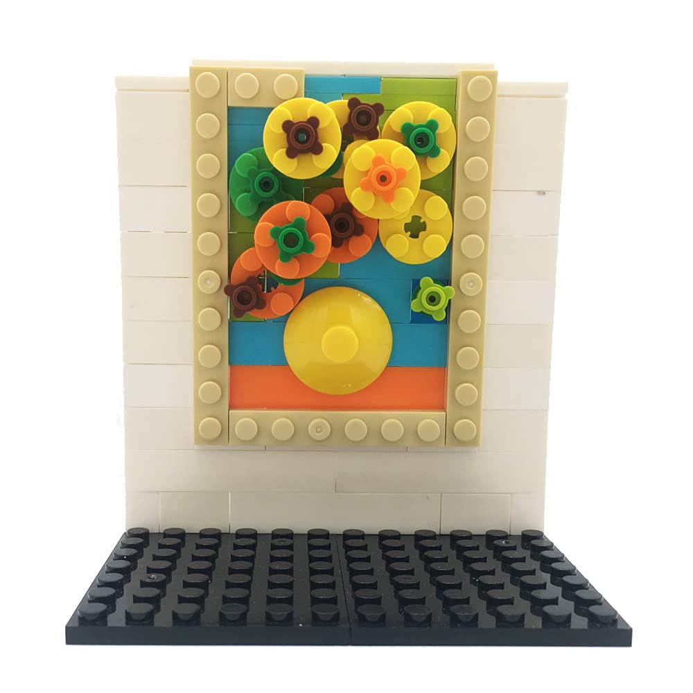 103pcs Sunflower MOC Building Blocks Set World Famous Art Paintings Blocks Toys Educational Classic Toy Bricks STEM Gift Toys for Kids Boys Girls