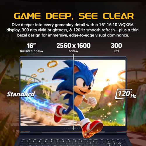 Image of Dell Alienware Aurora 16 16 inch WQXGA 120Hz Gaming Laptop, Intel Core 7 240H, 32GB DDR5, 3TB Storage(2TB SSD+1TB Docking Station Set), GeForce RTX 5050 8GB GDDR7, Backlit Keyboard, Win 11 Pro, Indigo