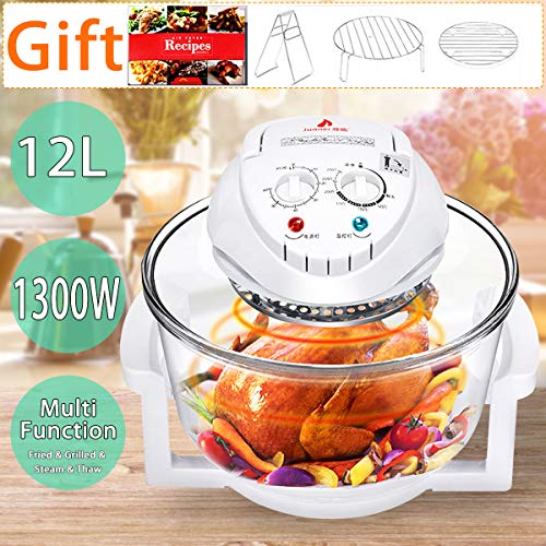 1300W 12L Conventional Infrared Oven Roaster Air Fryer Turbo Electric Cooker 110V-240V Multifunction
