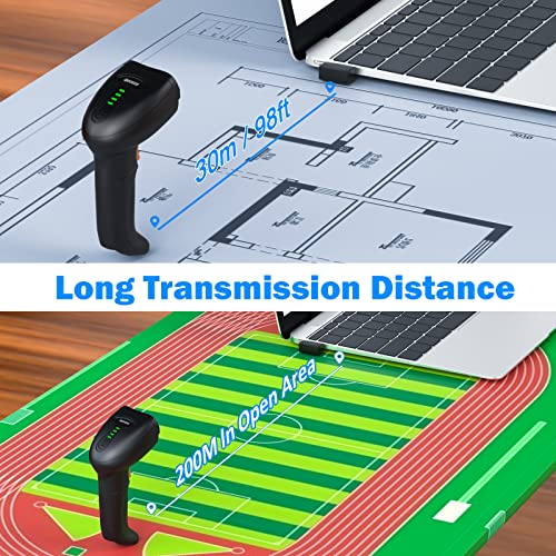 Symcode-Bluetooth-Wireless-2D-Barcode-Scanner-with-Auto-Sensing-Stand-Handfree-QR-Bluetooth-Barcode-Scanner-with-Battery-Level-Indicator-More-to-one-Mode