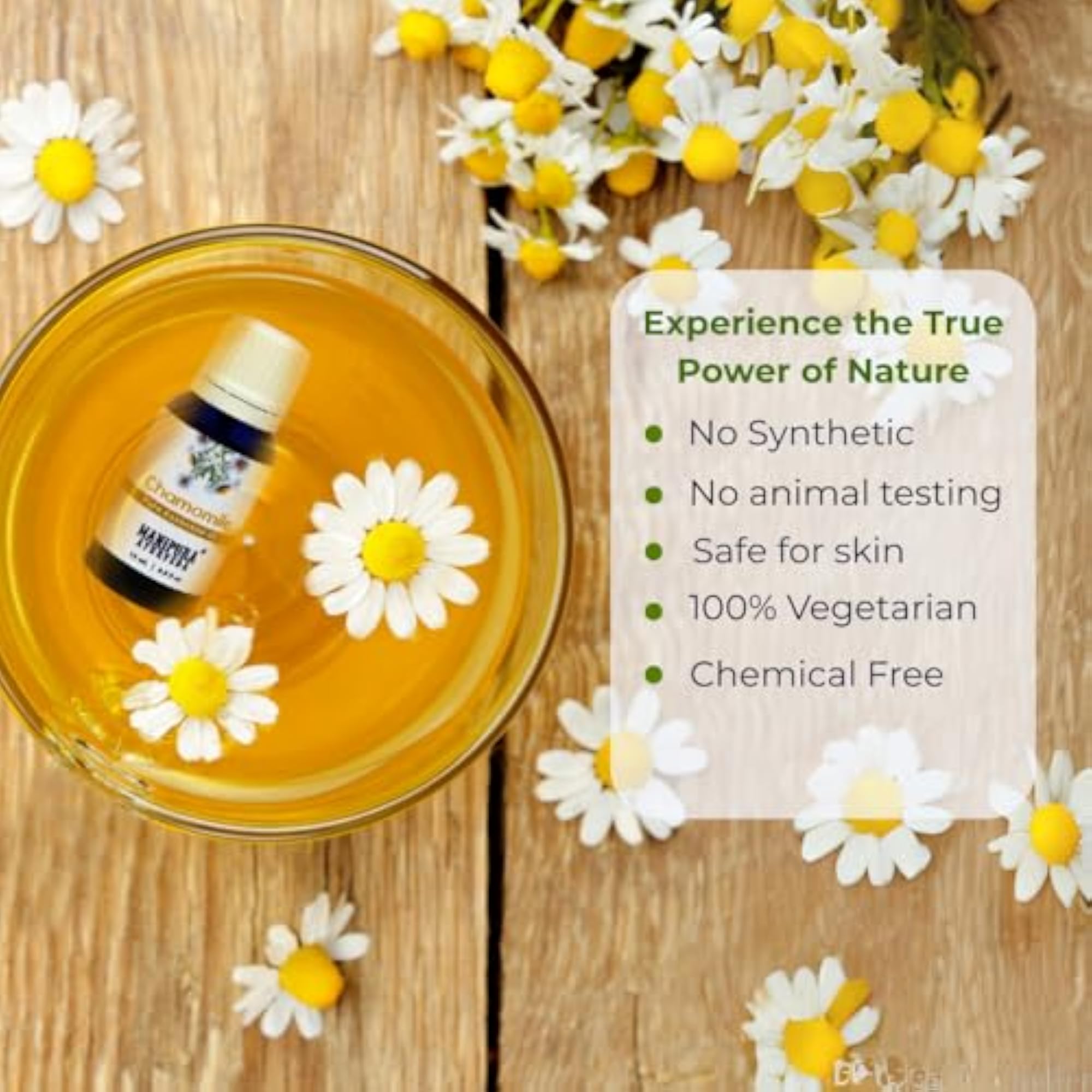 Chamomile & Rose Geranium Essential Oil Combo Pack, 15 ml Each