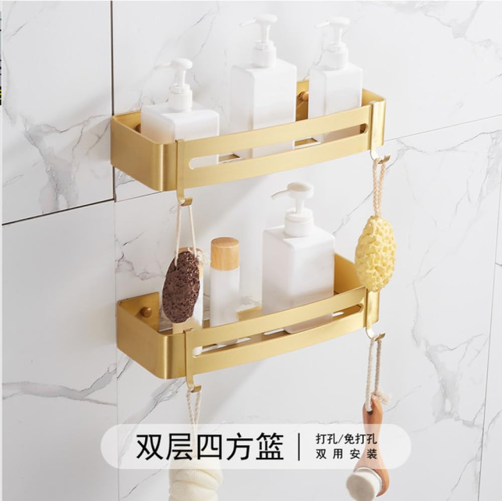 Juego de accesorios de baño cepillados, estante esquinero, soporte para papel higiénico, soporte para cepillo de inodoro, estante cuadrado, kit de accesorios de baño