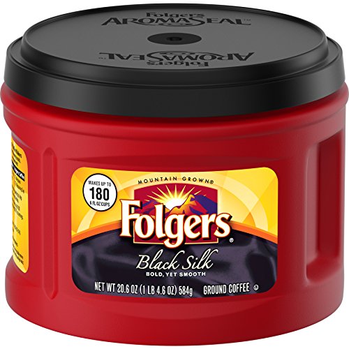 Folgers Black Silk, Dark Roast Ground Coffee, 24.2 Ounce (Pack of 3)