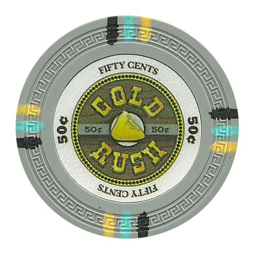 Claysmith Gaming Clay Composite 13.5 Gram Gold Rush Poker Chips - Sleeve of 25
