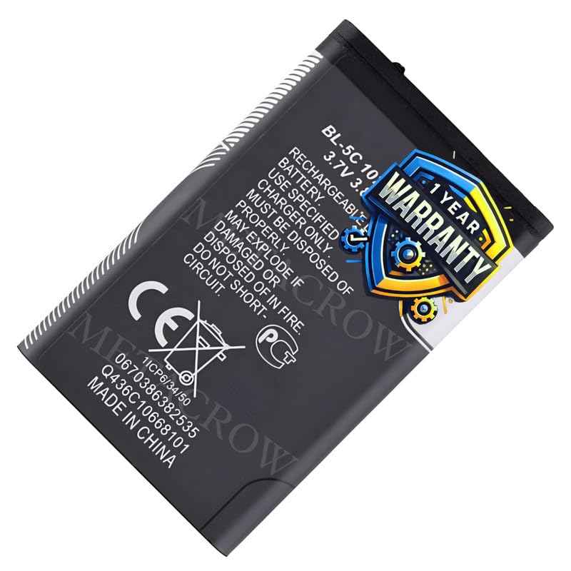 Image of Original BL-5C Battery Compatible with Nokia 5130 Xpress Music - (1020mAh) - 1 Year Warranty BC45