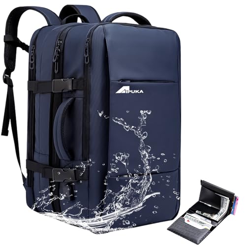Mochila de viagem grande, Mochila de mão expansíveis para aviões impermeável mochila para laptop res