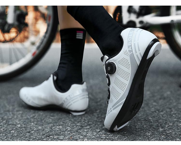 Men’s Road Cycling Shoes, Breathable SPD/Delta Compatible Bike Shoes with Buckle, for Road & MTB Riding 5