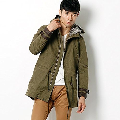 Amazon テットオム Tete Homme Plagファーライナーモッズコート カーキ 5 M コート ジャケット 通販