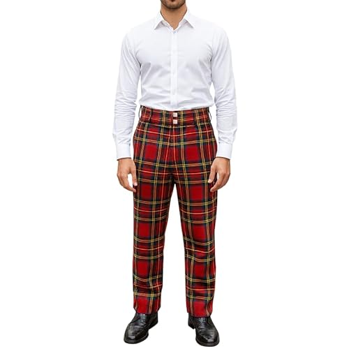 BRAW CLANS TARTANS Tartan Trews Royal Stewart & Black Watch – Tour de taille 76,2 - 127 cm – Longueurs courtes, régulières et longues – Pantalon écossais Highland en polyviscose, Royal Stewart., 40W BRAW CLANS TARTANS Tartan Trews Royal Stewart & Black Watch – Tour de taille 76,2 - 127 cm – Longueurs courtes, régulières et longues – Pantalon écossais Highland en polyviscose, Royal Stewart., 40W