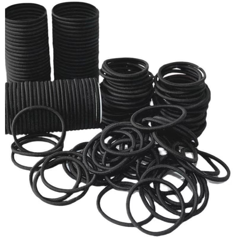 No-Slip Hair Accessories - 100 Pieces Black Damage-Free Hair Ties