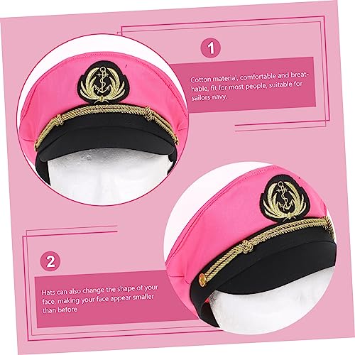 OATIPHO Hat Boat Captains Hat Captains Hat for Boating Captain Hat for Women Yacht Outfit Women Captain Hats for Men Sailing Accessories Marine Hat Captains Hat for Men Boating - Image 3