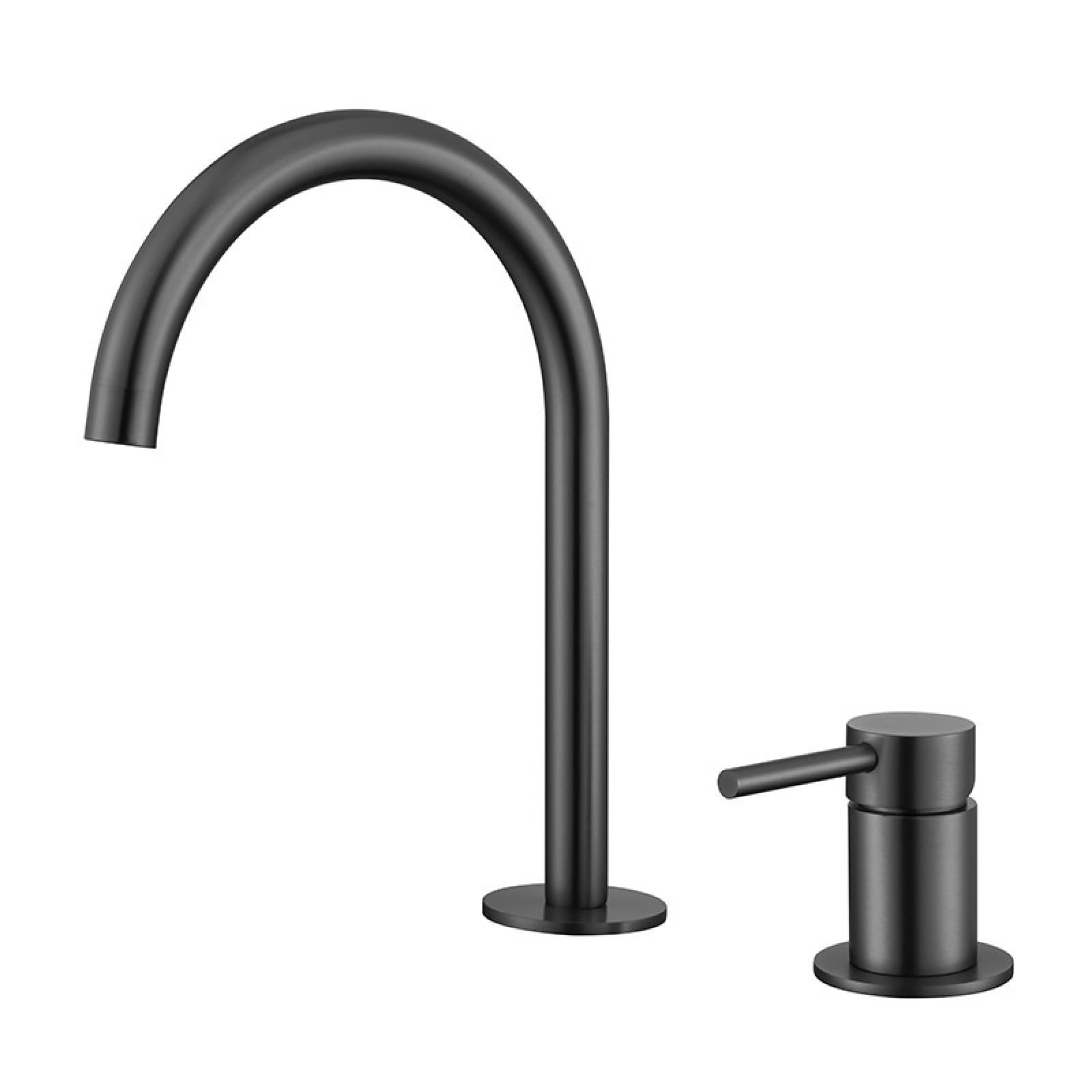 Fanjubei Bullet Ash 304 Stainless Steel Kitchen Hot And Cold Water Faucet, Gunpowder Gray