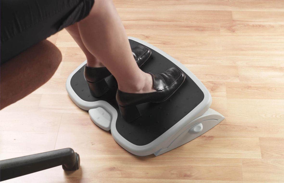 Kensington Repose-pieds SoleMate Plus, Système Ergonomique SmartFit, Inclinaison Réglable à 6 Niveaux, Base Antidérapante pour Bureau et Maison, gris, 56146