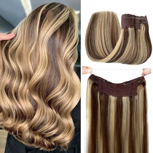 Munx Ombre Halos Hair Extensions 20in 100g Light Brown to Blonde