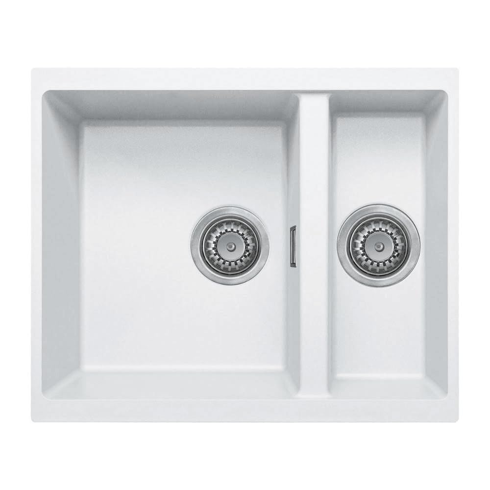 Astini Dante 1.5 Bowl Granite White Undermount Kitchen Sink & Waste