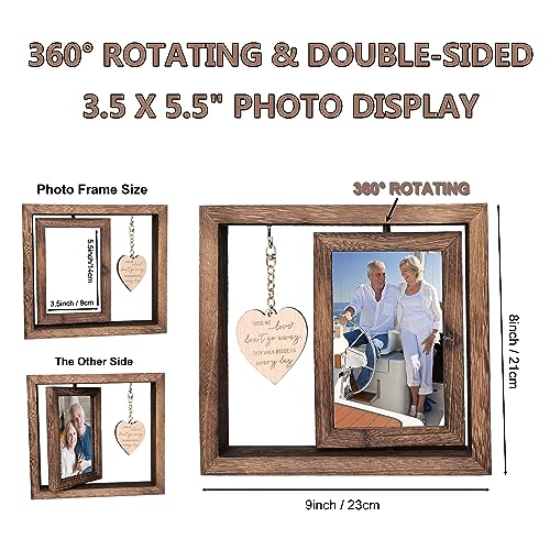 Memorial Photo Frame, Rotating Photo Frames, Sympathy Gifts for Loss of Loved One Bereavement Gifts (23 * 21CM) - Image 2