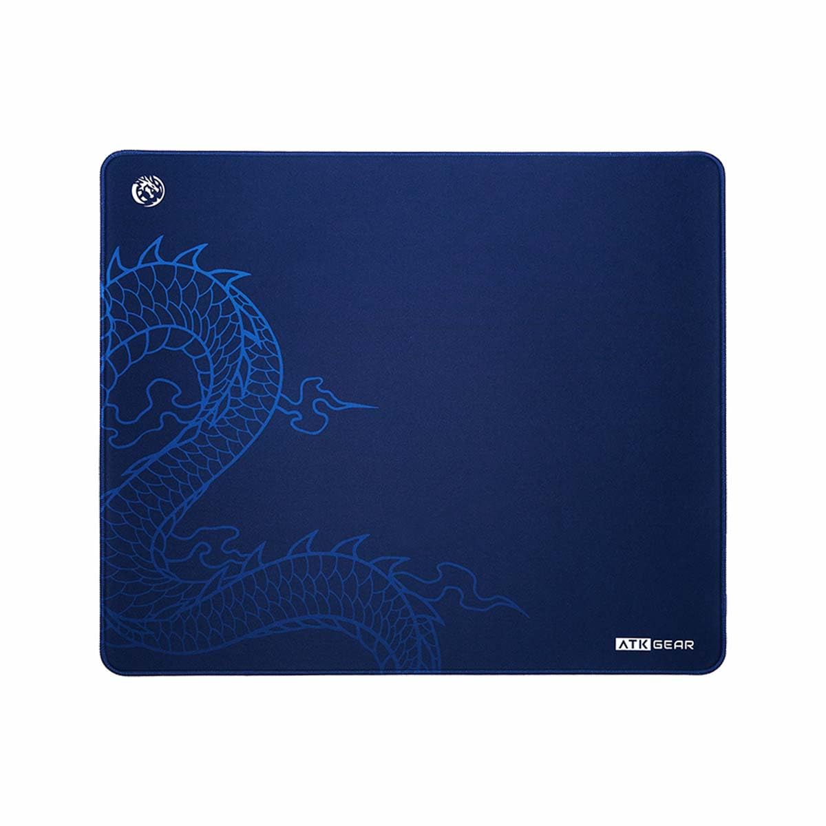 ATK x LEVIATAN - Alfombrilla de ratón para videojuegos (490 × 400 × 4 mm) - Tela XSoft, bordes empotrados, base Poron japonesa, diseño de dragón