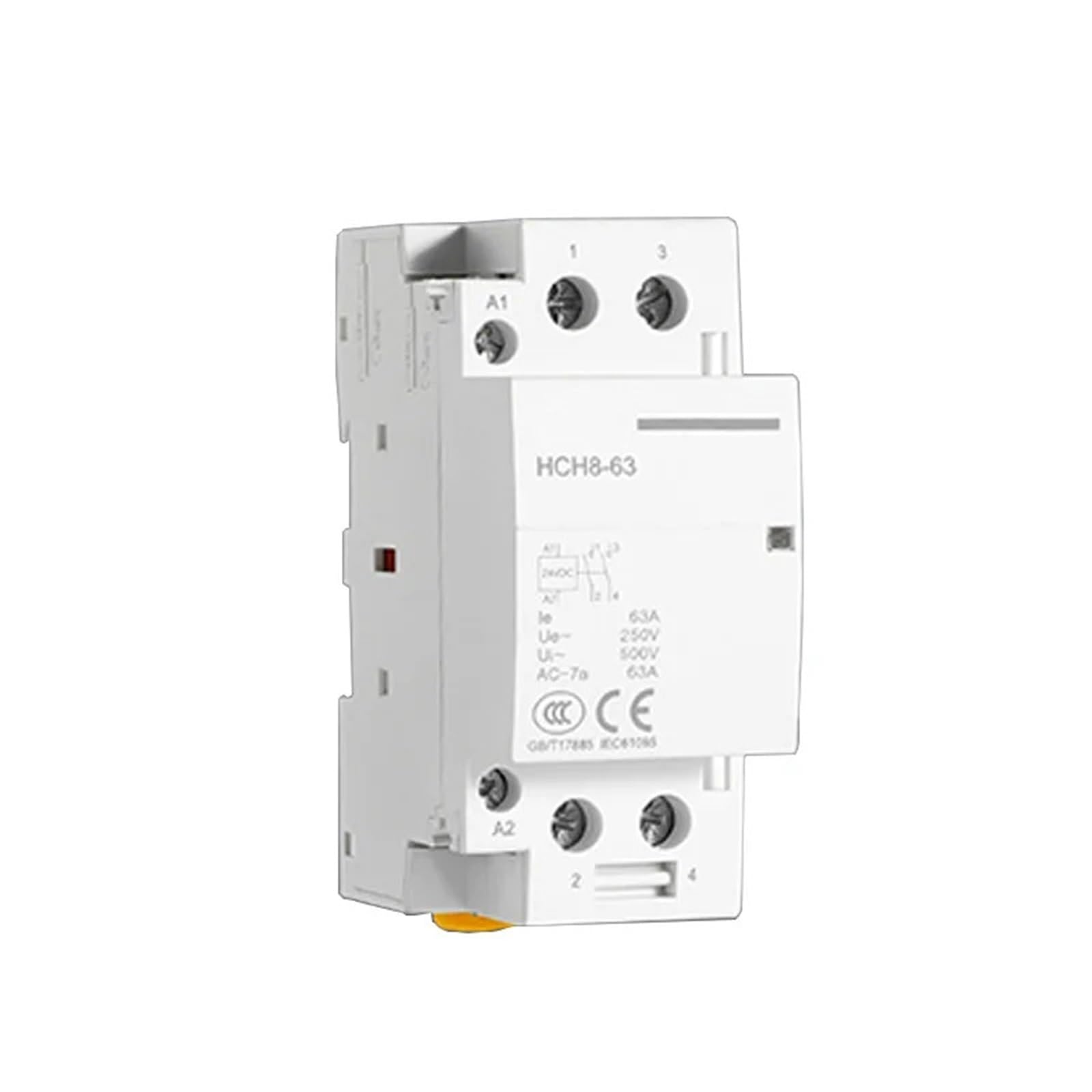 Contactor CC HCH8 40A 2P 2NC con bobina de cobre para carril Din doméstico 7