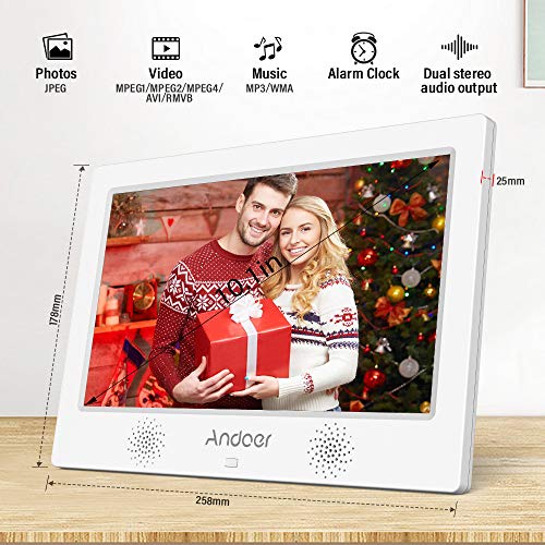 Moldura de foto digital de 10,1 polegadas Resolução de 1024 * 600 Tela TFT-LED Suporte Calendário/re
