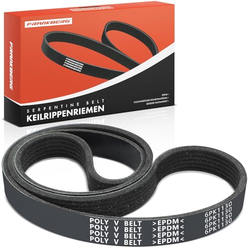 Frankberg 1x Serpentine Belt Diesel/Petrol Compatible with Golf III 1H1 Golf III Cabriolet 1E7 Golf III Variant 1H5 Golf IV Cabriolet 1E7 Polo Classic 6V2 Replace# 036145933AC