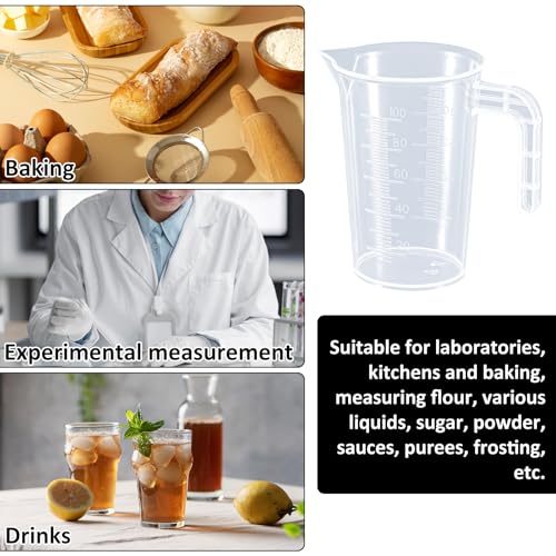 Set de 4 vasos medidores plásticos de 100 ml miniatura 2