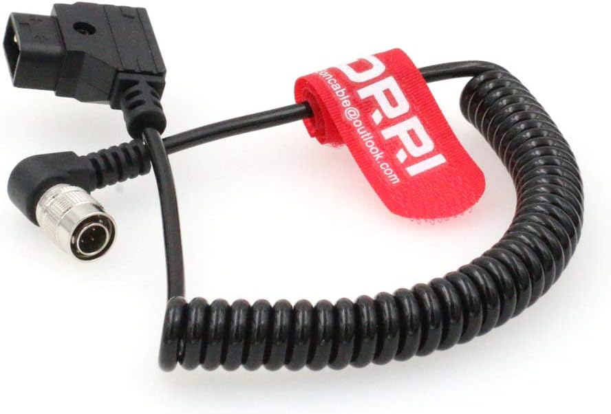 DRRI Right Angle Hirose 4pin Male to Anton Bauer D-tap Power Cable for Sound Device 302 633 644 688 788 Zoom F8 F4
