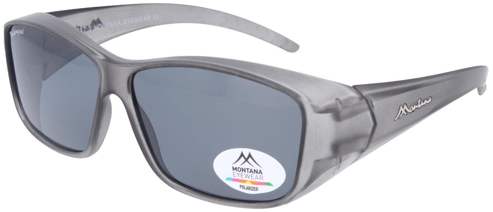 MONTANAPolarising Goggles in Grey - Transparent + Grey Lenses