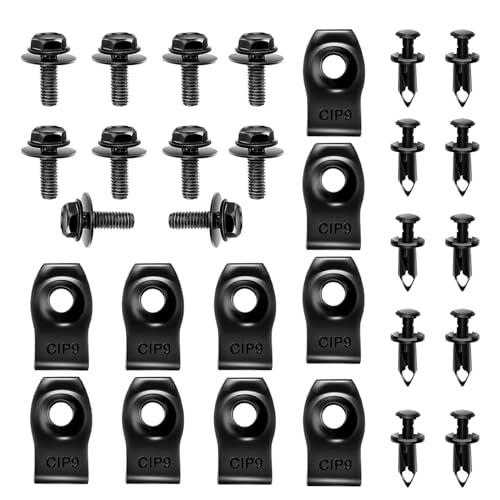 Jewkot 35 PCS Automotive Screw Combination, Car U Clips Assortment