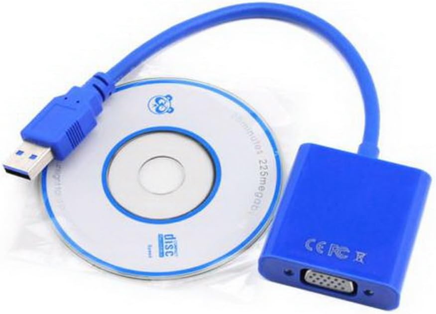USB 3.0 to VGA Cable Video Graphic Card Display External Adapter for Windows 7 8