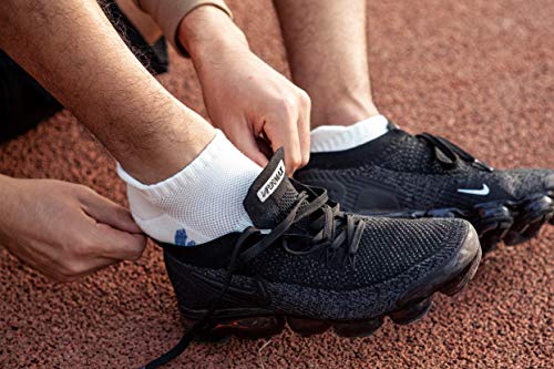 U&I Men's Performance Cushion Cotton Low Cut Ankle Athletic Socks With Tab, White (6-Pack) #TOP6