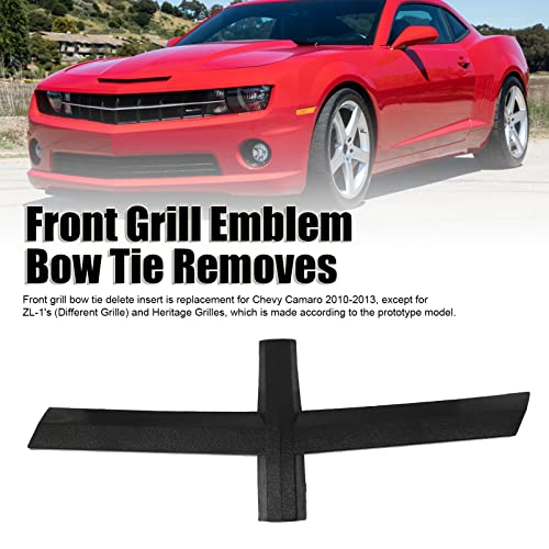 Image of Car Grill Bow Tie Insert, Front Grill Emblem Bow Tie Removes Black Airflow Guiding Personalized Replacement for 2010 to 2013