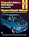 Read Online Chevrolet Astro & GMC Safari ~ 1985 thru 1998 (Haynes Repair Manual - based on a complete teardown a Epub