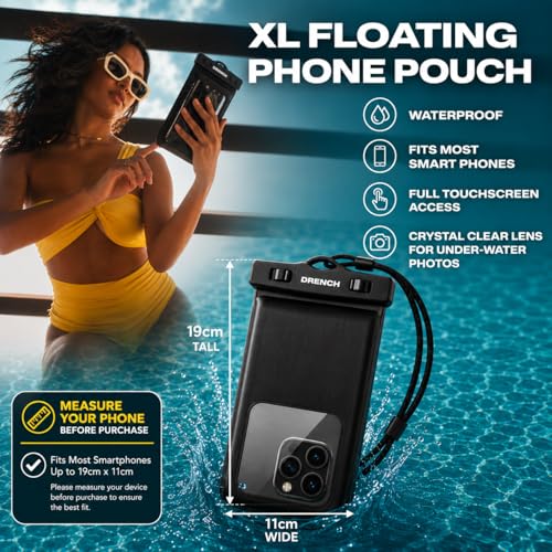 Image of DRENCH 100% Waterproof Fanny Pack Teal - IPX8 Submersible Waterproof Phone Pouch Dry Bag Waist Pack for Kayaking, Snorkeling, Paddle Boarding, Surfing, Boating & Beach Travel Water Sports Gear