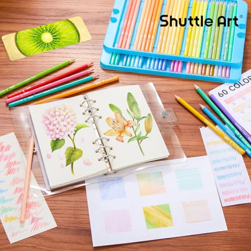 Image of Shuttle Art Pastel Colouring Pencils Set, 60 Colouring Pencils, Pastel Pencils, Macaroon Colouring Pencils for Adults, Beginners for Painting, Colouring, Drawing, Wooden Pencils, Colouring Pencils for