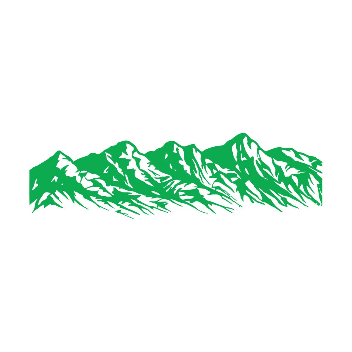 Mountain Range Camping Rv Decal Sticker Office Landscape 5 Peaks Mountains Nature Travel Motorhome Home Large - 33x112cm