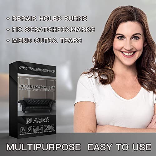 Black Leather Repair Kit For Furniture, Car Seats, Sofa, Jacket And Purse. Pu Leather Leather Repair Paint Gel. Repair Tears & Burn Holes. Provide Color Matching Guide & Super Easy Instructions #TOP5