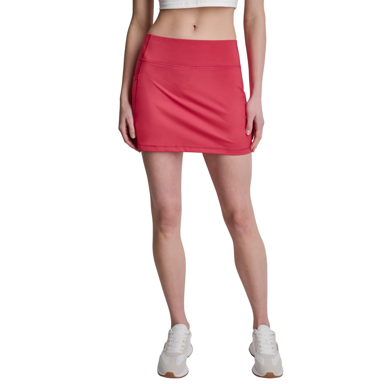 DKNY Women's Balance Compression Super High Waist Skort with Pockets