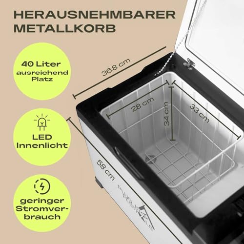 Kompressor Kühlbox für Festivals und Camping mit Plug-In-Funktion