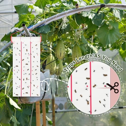 4 Pack Fly Tape Trap, Fly Paper Strips, Fruit Fly Traps, 13.12ft Fly Trap Horizontal or Vertical Hanging for Indoor and Outdoor — view 6