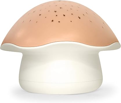 Pabobo by Angelcare - Night Projector - Musical Star - Mushroom - Nomadic Sleep - Night Light - Baby and Children - Lullaby or White Noise - Cry Sensor Optional - Timer - Pink