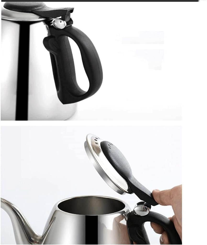 Tea Kettle, 304 Stainless Steel Tea Pots for Stove, Coffee Kettle for Induction Cooker, Teapots Coffee Servers Kettles Tea Machines (Size : 1.2L) ()