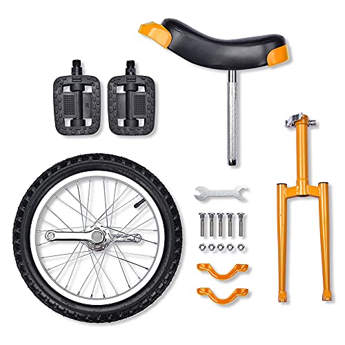 Aw 16" Inch Wheel Unicycle Leakproof Butyl Tire Wheel Cycling Outdoor Sports Fitness Exercise Health Yellow #TOP7