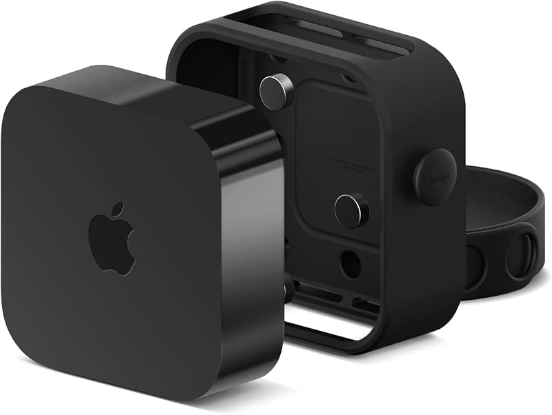 Apple TV Mount for Apple TV 4K 3rd Generation | 3 Mount Options (Magnet, Hang, Screw), Fit Size, Prevents overheating