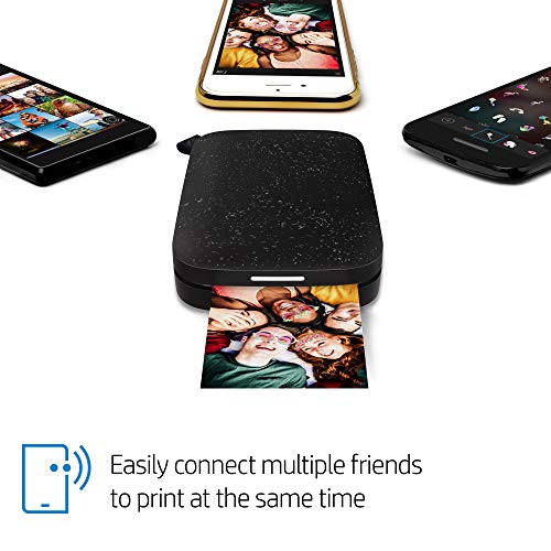 Hp Sprocket Portable 2X3" Instant Color Photo Printer (Noir) Print Pictures On Zink Sticky-Backed Paper From Your Ios & Android Device. #TOP4