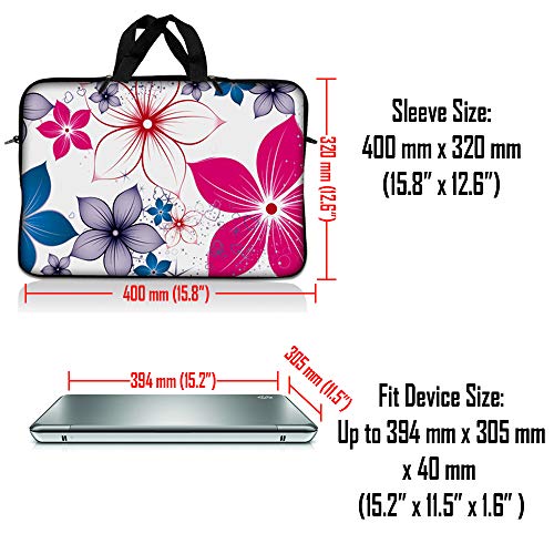 Funda para Laptop 10" - 11" Neopreno con Asa Floral miniatura 5