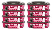 Litter Locker LitterLocker Fashion 8er-Pack Original Nachfüllkassetten, erspart den täglichen Gang zur Mülltonne, sauber und geruchlos, Schwarz